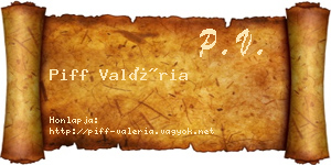 Piff Valéria névjegykártya
